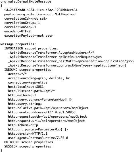 Sample Mule4 Attributes